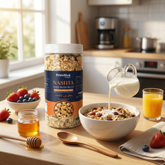 PrimitiveFood™ Nashta Oats with Nuts - Fuel Your Day with a Nutritious Nutty and Crunchy Bite