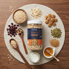 PrimitiveFood™ Nashta Oats with Nuts - Fuel Your Day with a Nutritious Nutty and Crunchy Bite